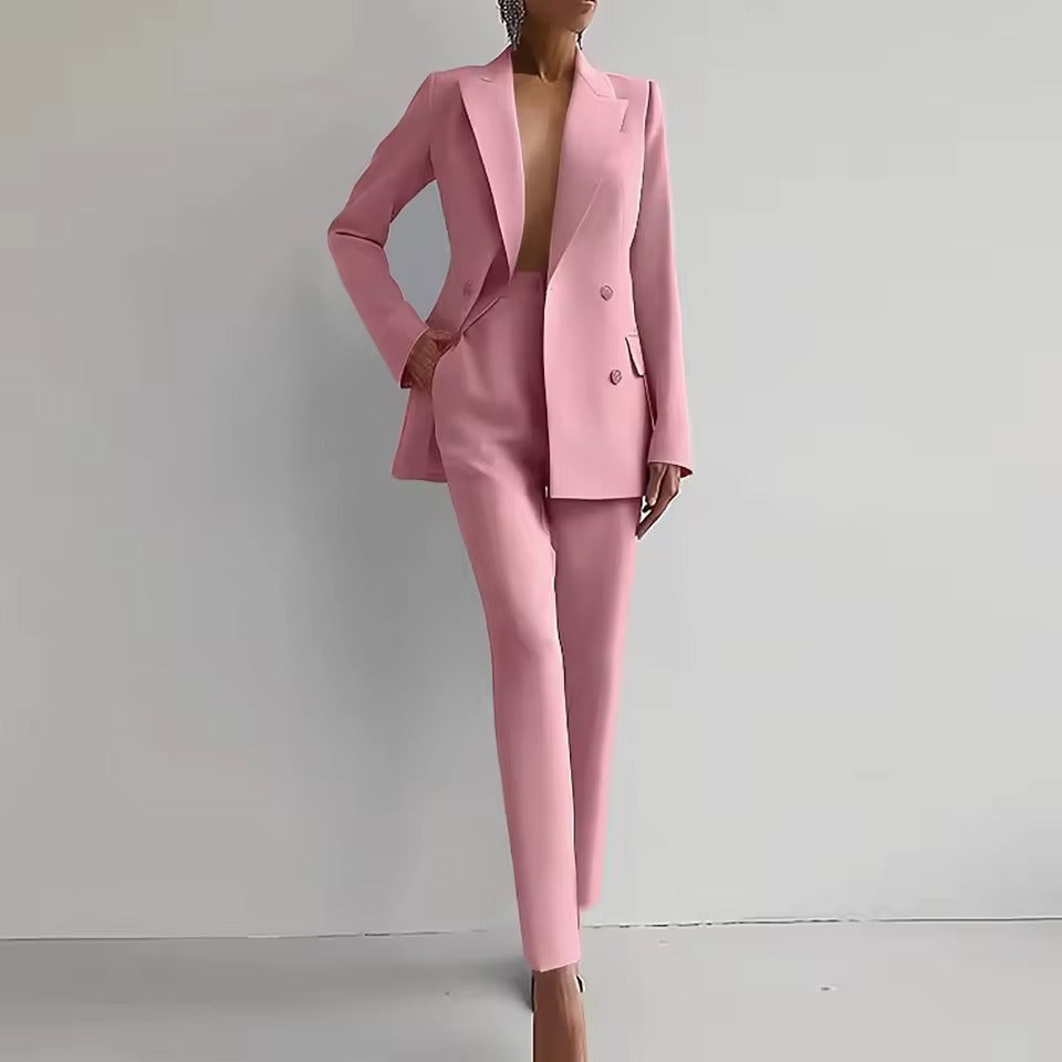 Damen Blazer und Hose Set schmal geschnitten