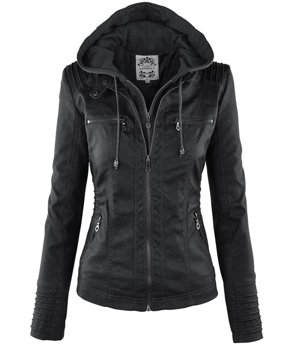 Damenjacke mit Kapuze und Weste für Herbst und Frühling
