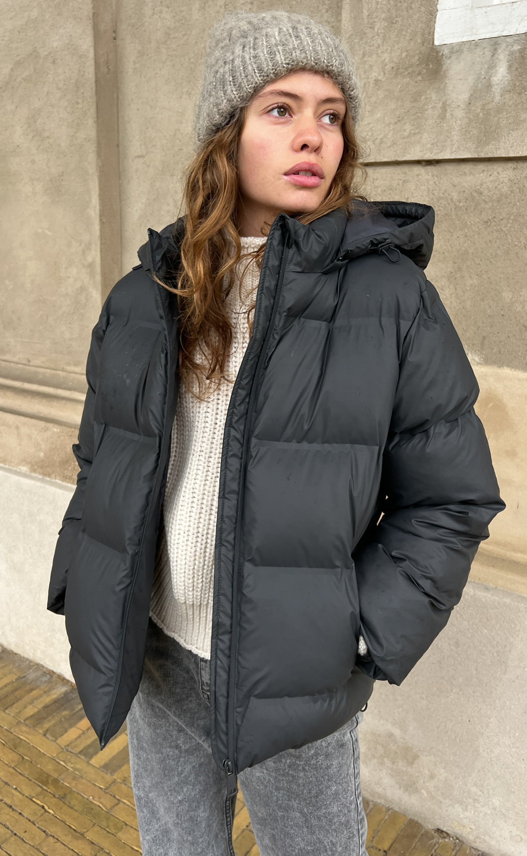 Damen Winter-Pufferjacke mit Kapuze