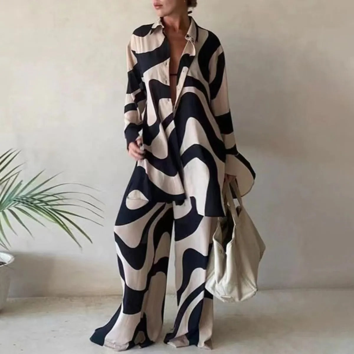 Damen Bedrucktes Sommer Set | Hose & Oberteil