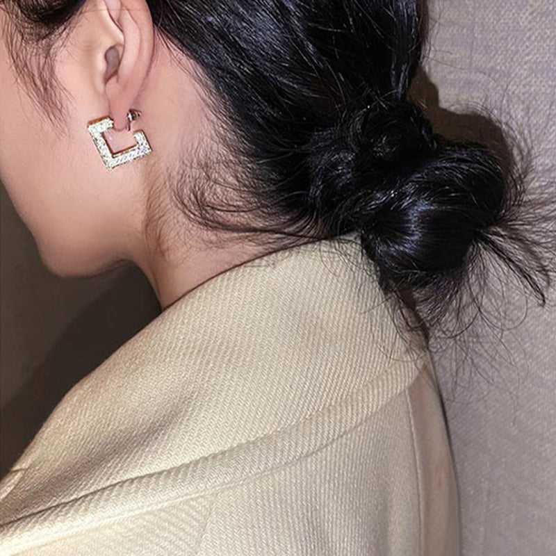 Damen-Ohrhänger mit quadratischem Design 3