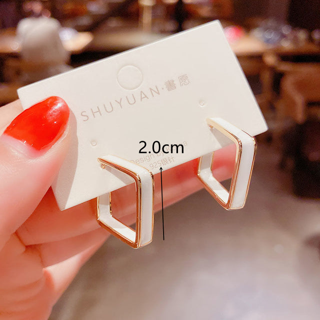 Damen-Ohrstecker mit kreisförmigem Design 5