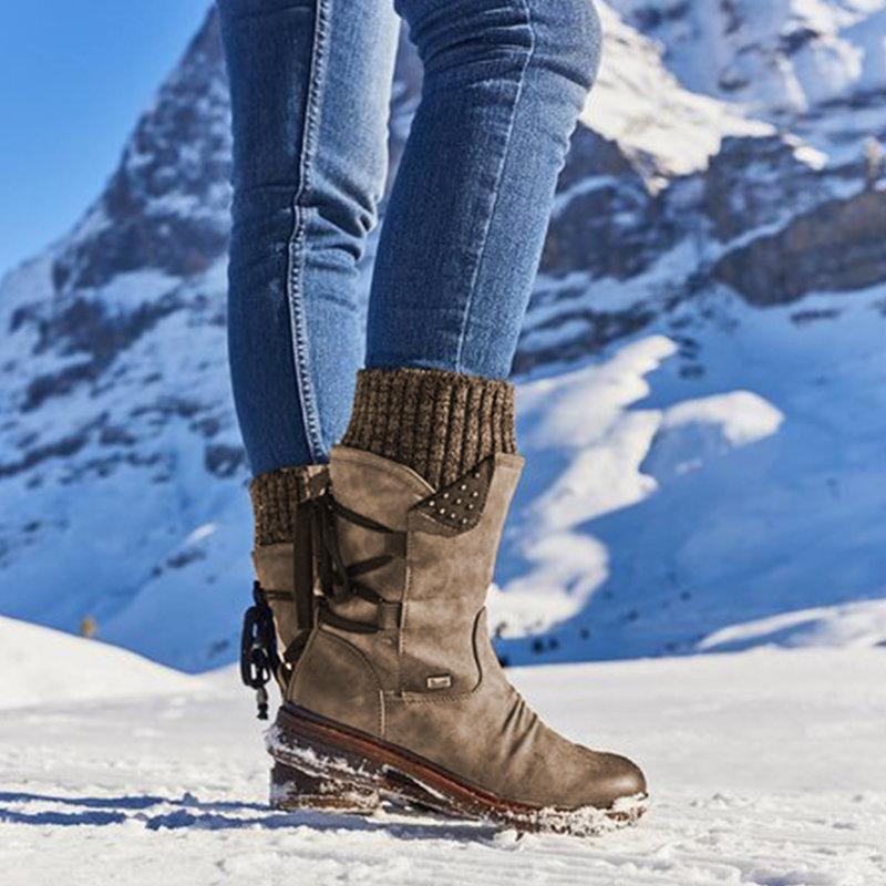 Damen-Winterstiefel mit stützender Sohle 1