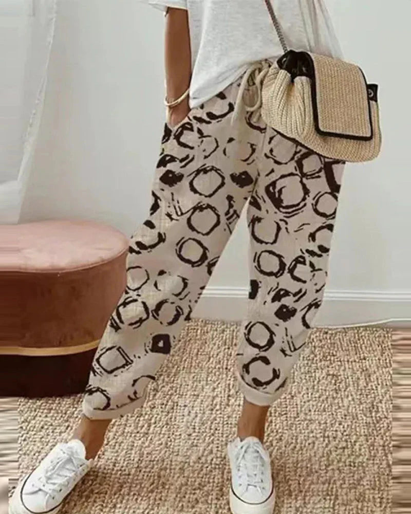 Damen Bedruckte Hose