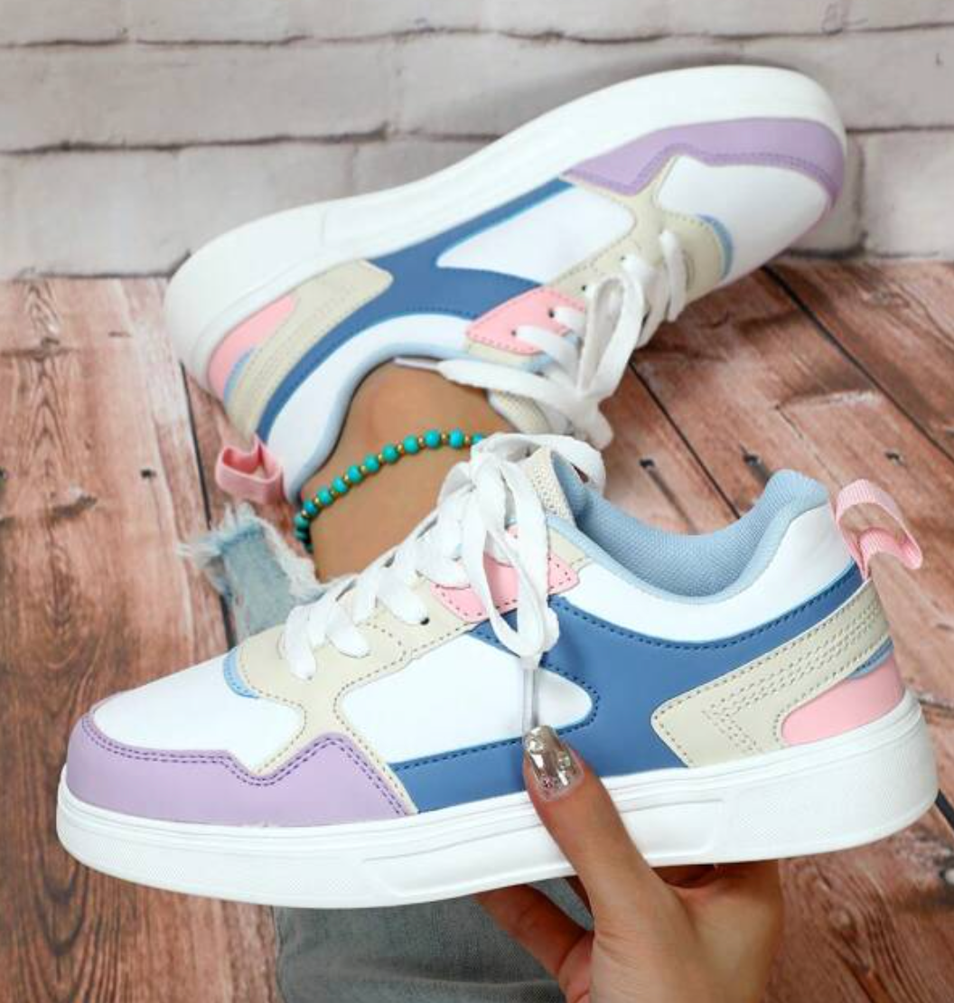 Damen Bequeme Sneakers mit Atmungsaktivem Design und Stabiler Sohle 11