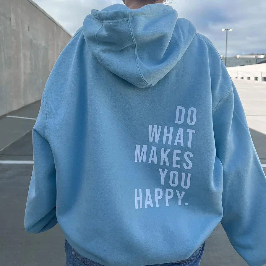 Damen Jacke mit Kapuze und Grafikdruck Design