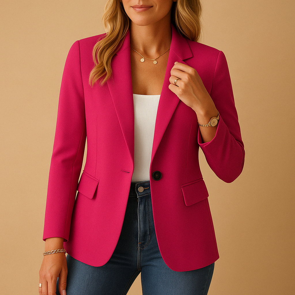 Damen Blazer Tailliert Mit Flexiblem Schnitt Für Alltag 1