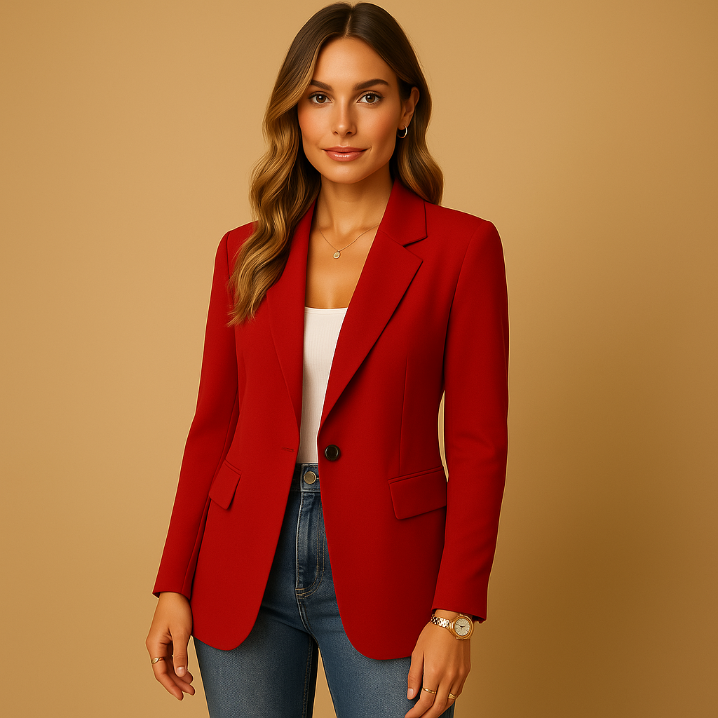 Damen Blazer Tailliert Mit Flexiblem Schnitt Für Alltag 2