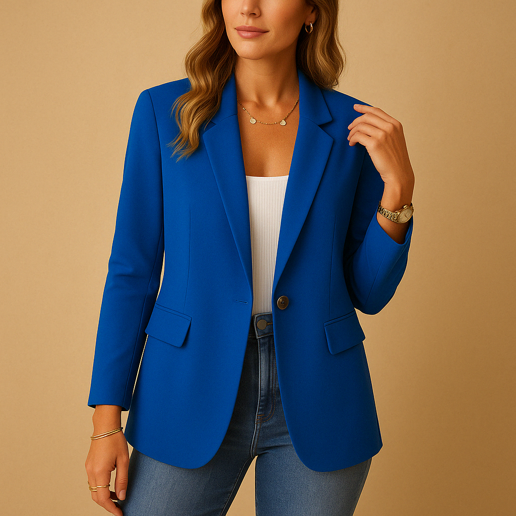 Damen Blazer Tailliert Mit Flexiblem Schnitt Für Alltag 5
