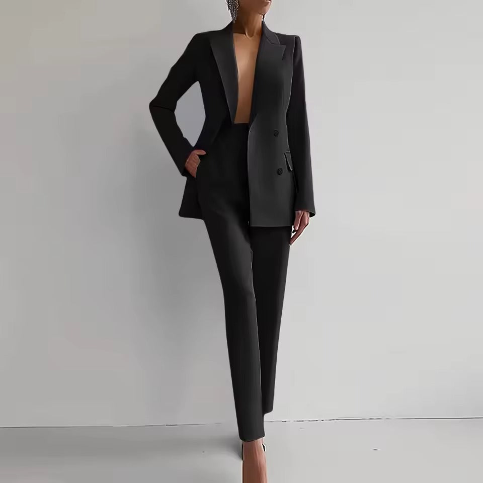 Damen Blazer und Hose Set schmal geschnitten