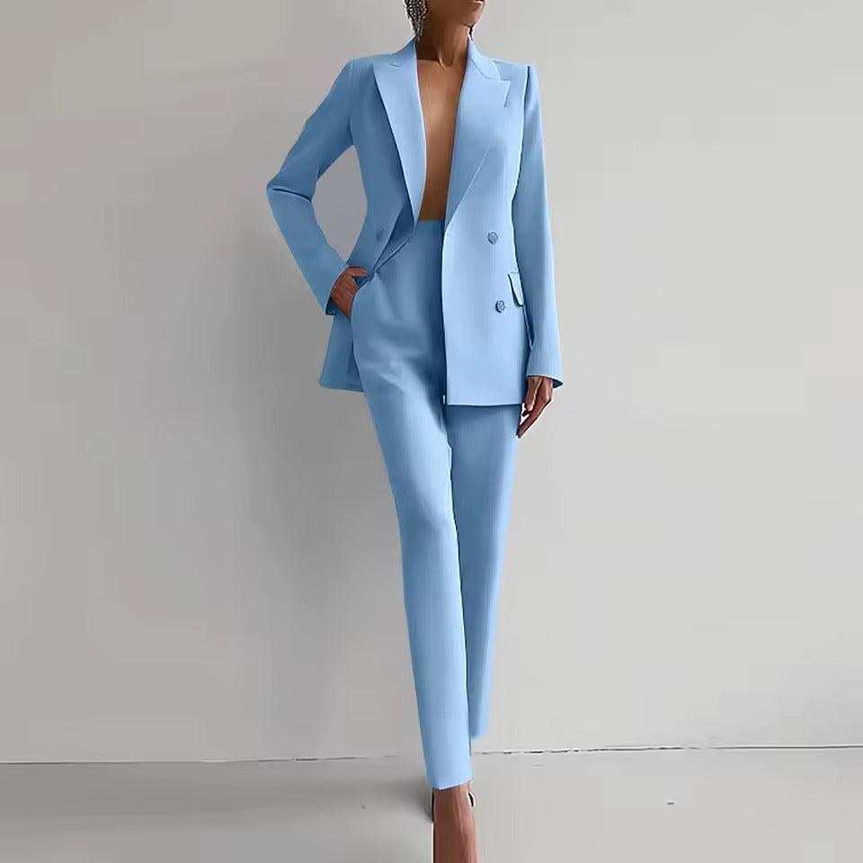 Damen Blazer und Hose Set schmal geschnitten