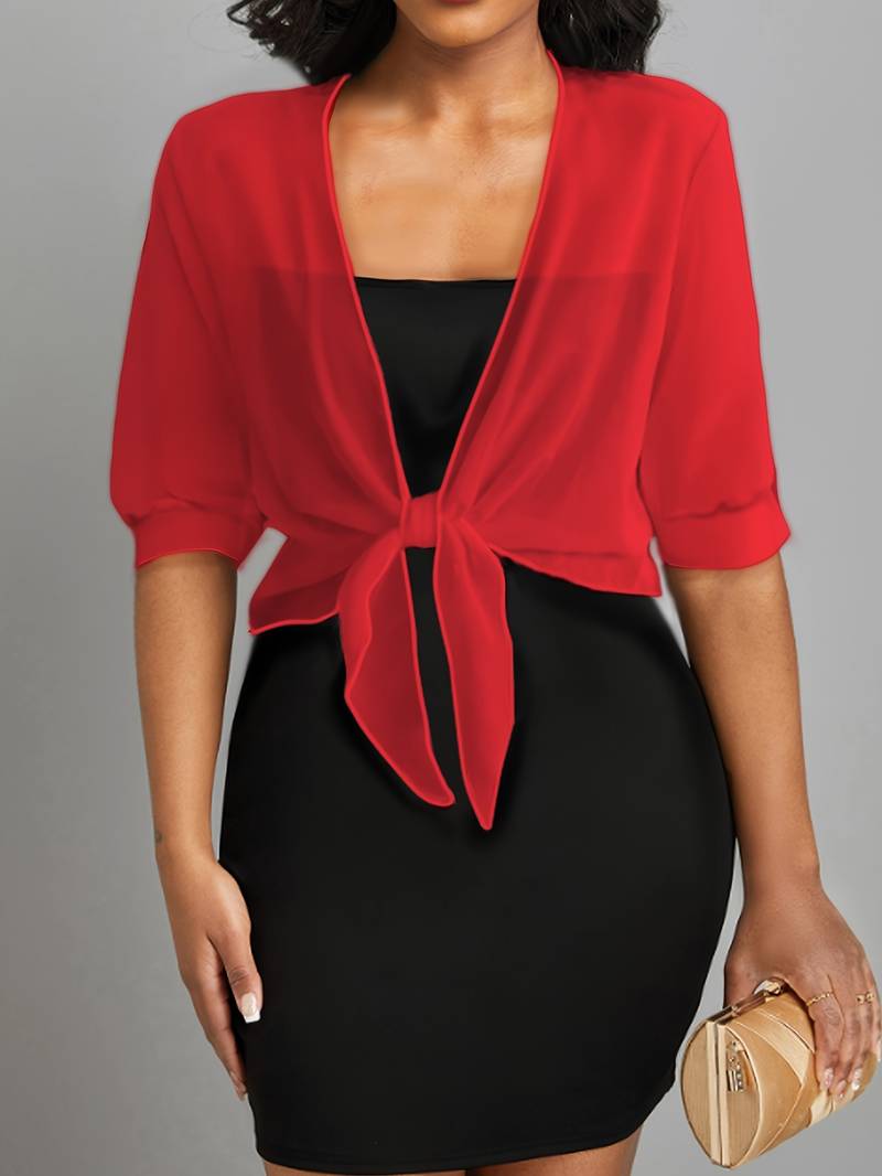Damen Bluse mit Offenem Vorderdesign für Vielseitige Outfits 13
