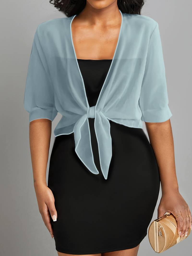 Damen Bluse mit Offenem Vorderdesign für Vielseitige Outfits 14
