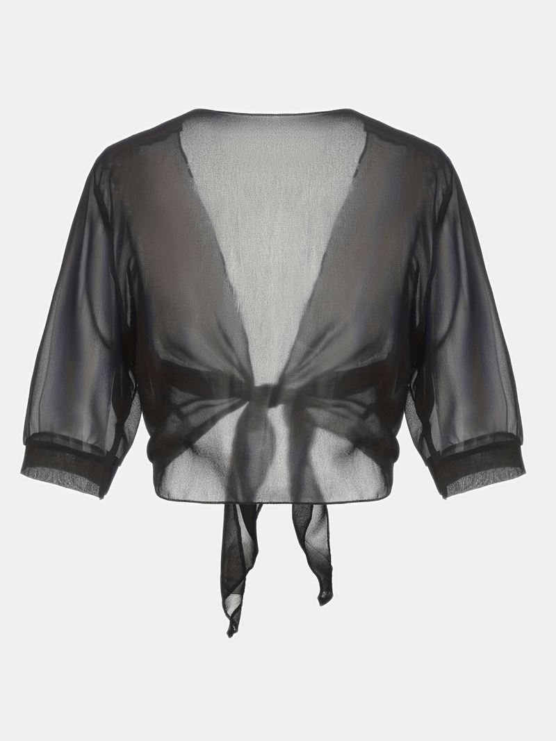 Damen Bluse mit Offenem Vorderdesign für Vielseitige Outfits 5