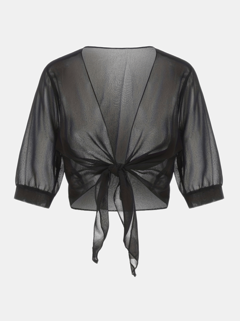 Damen Bluse mit Offenem Vorderdesign für Vielseitige Outfits 6
