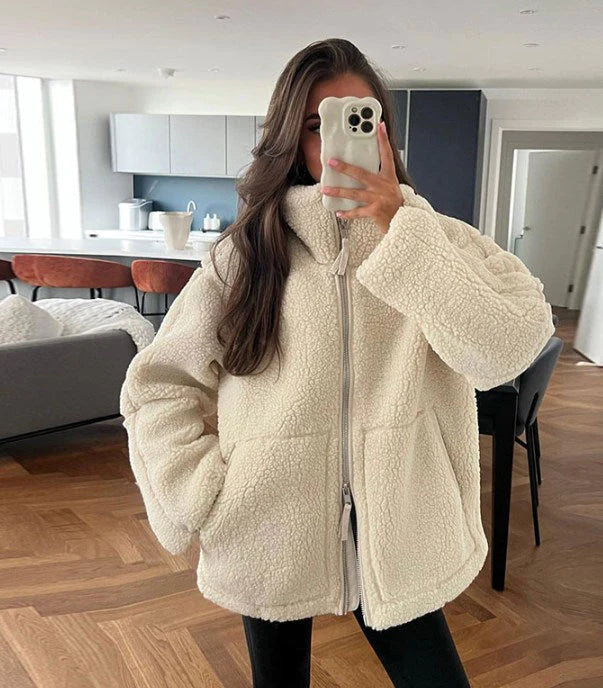 Damen Teddyjacke für Kühle Tage