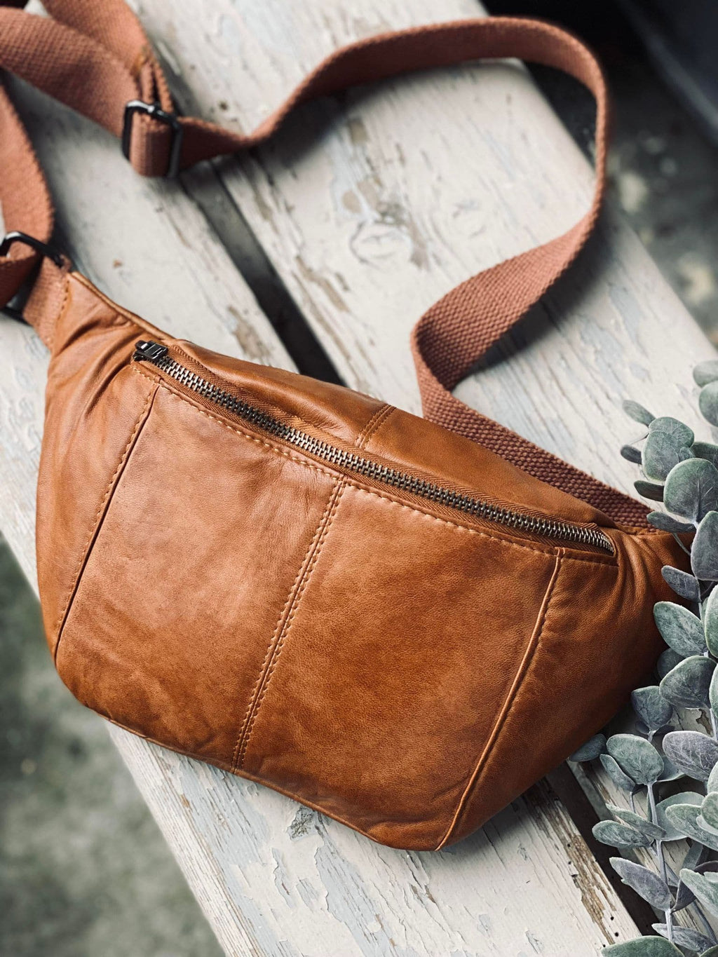 Damen Gürteltasche Mit Verstellbarem Riemen Und Reißverschlusstasche 0