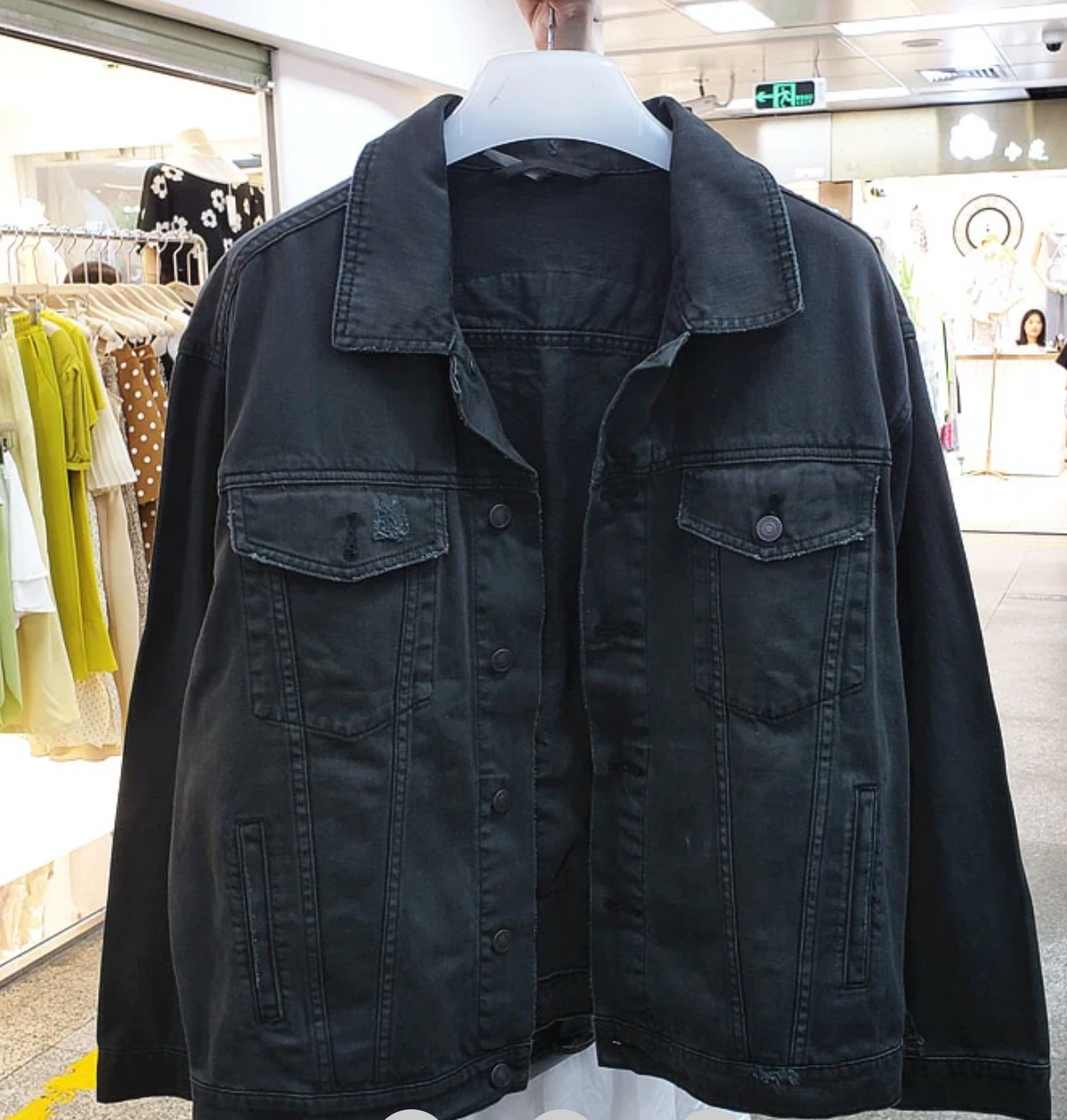 Damen -Bestickte Jeansjacke