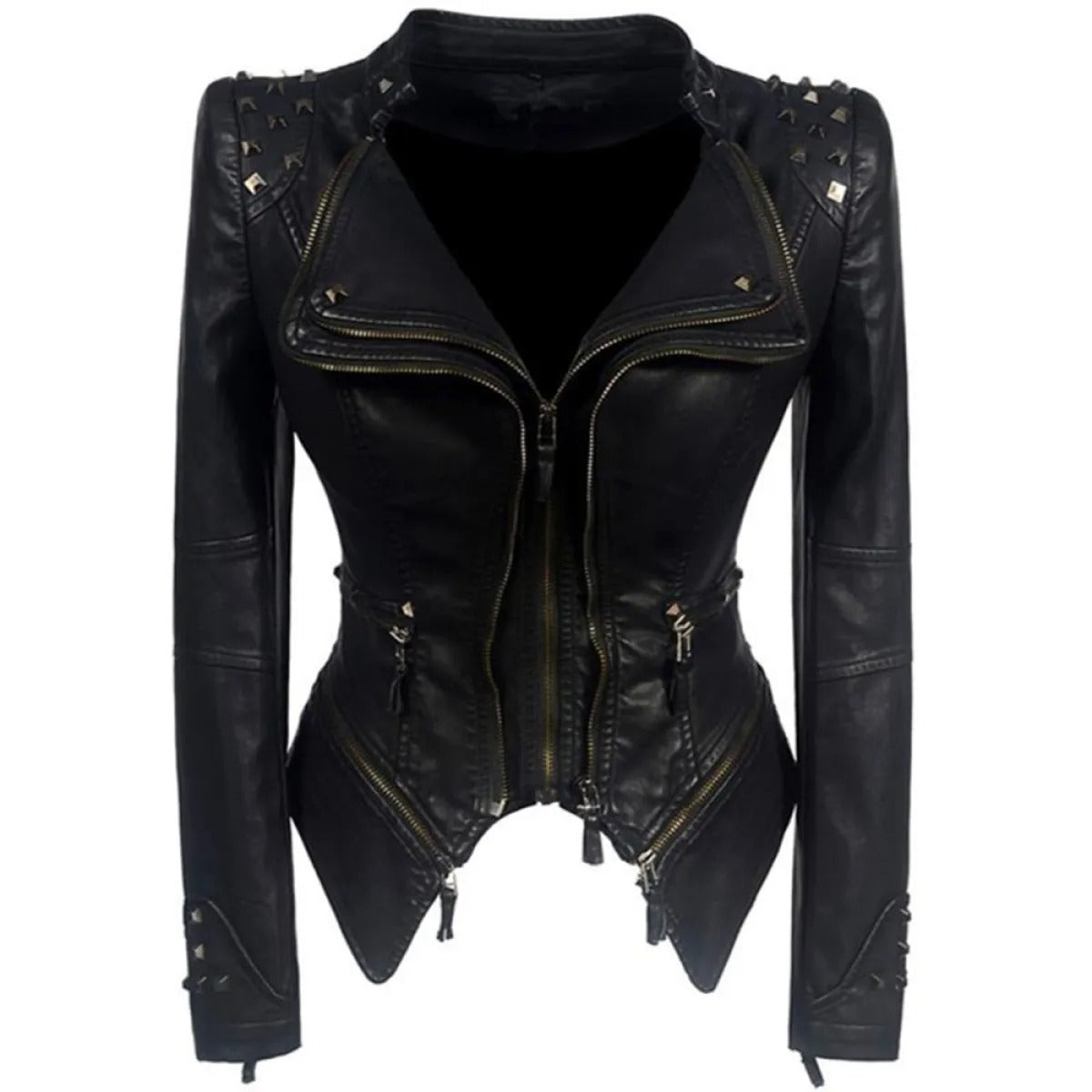 Damen Kurze Jacke mit Reißverschluss