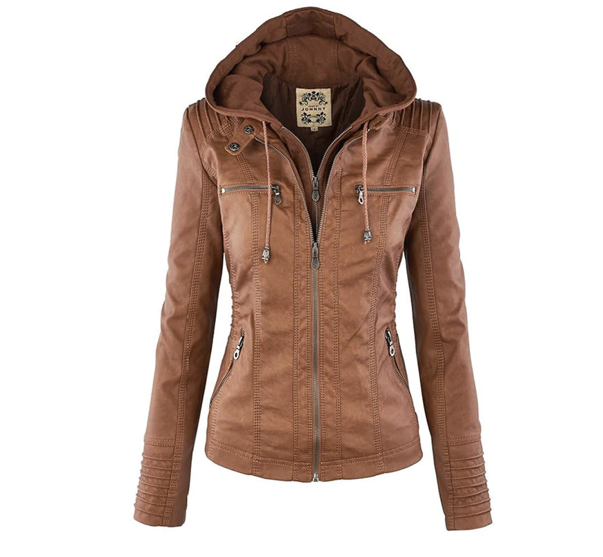 Damenjacke mit Kapuze und Weste für Herbst und Frühling