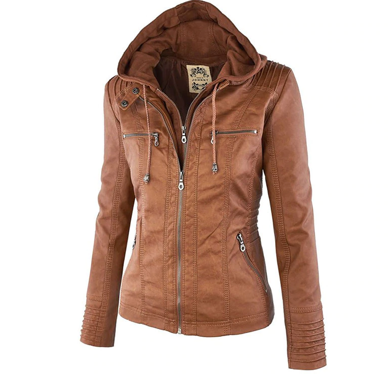 Damenjacke mit Kapuze und Weste für Herbst und Frühling