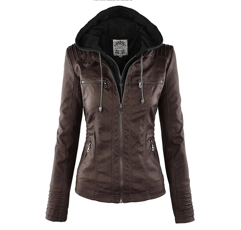 Damenjacke mit Kapuze und Weste für Herbst und Frühling