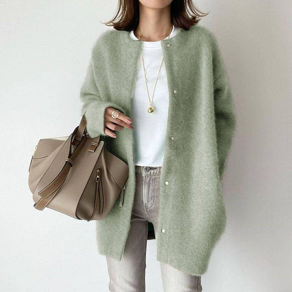 Damen Langer Strickjacke mit langen Ärmeln