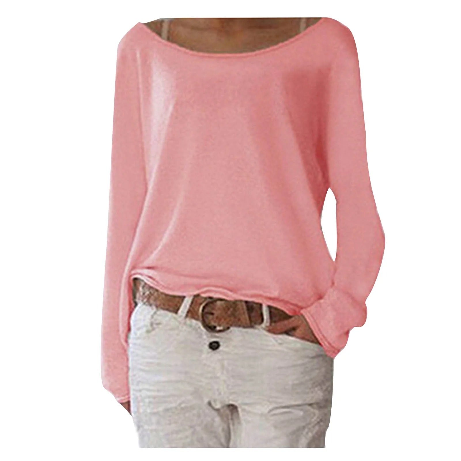 Damen Lockerer Pullover Langärmliges Oberteil