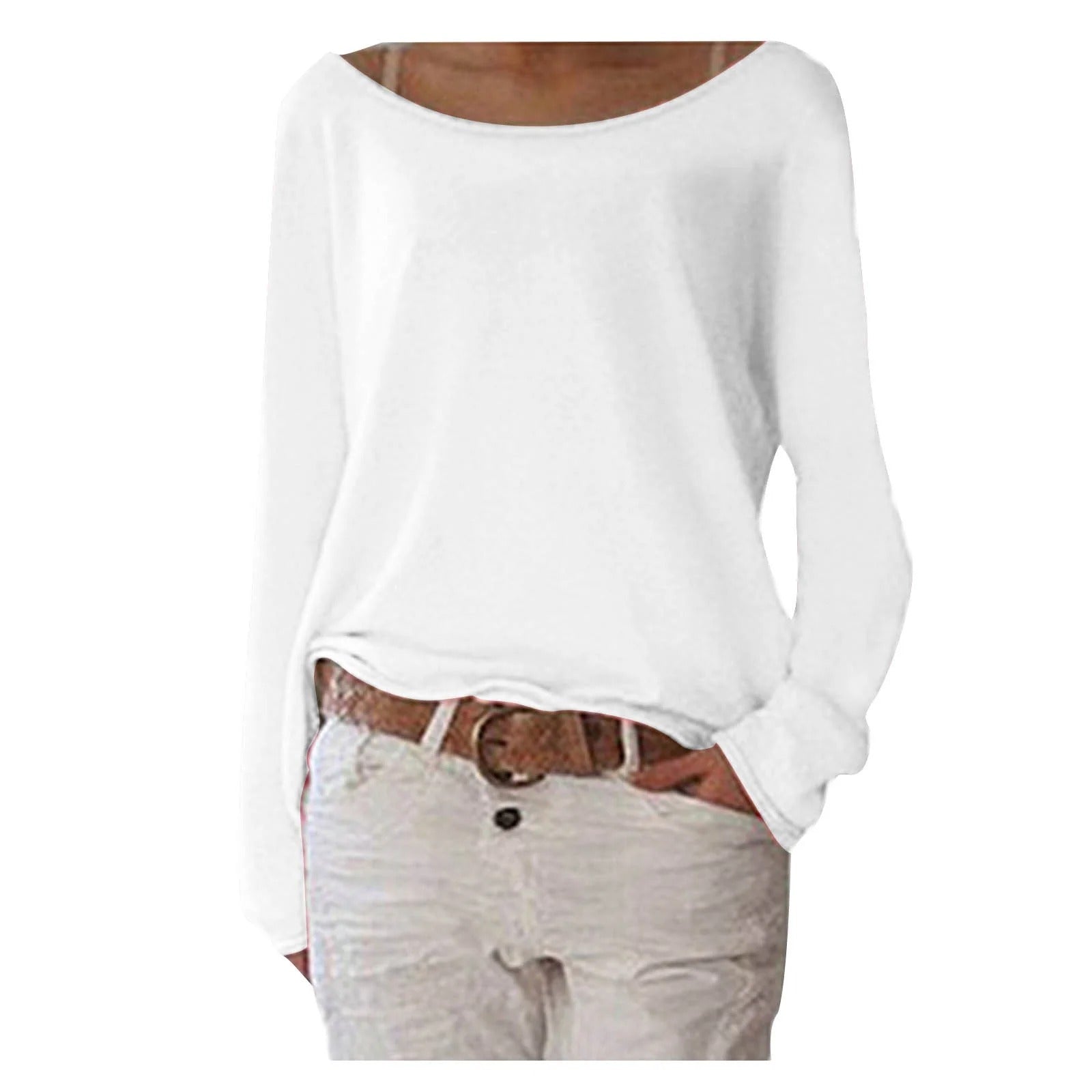 Damen Lockerer Pullover Langärmliges Oberteil