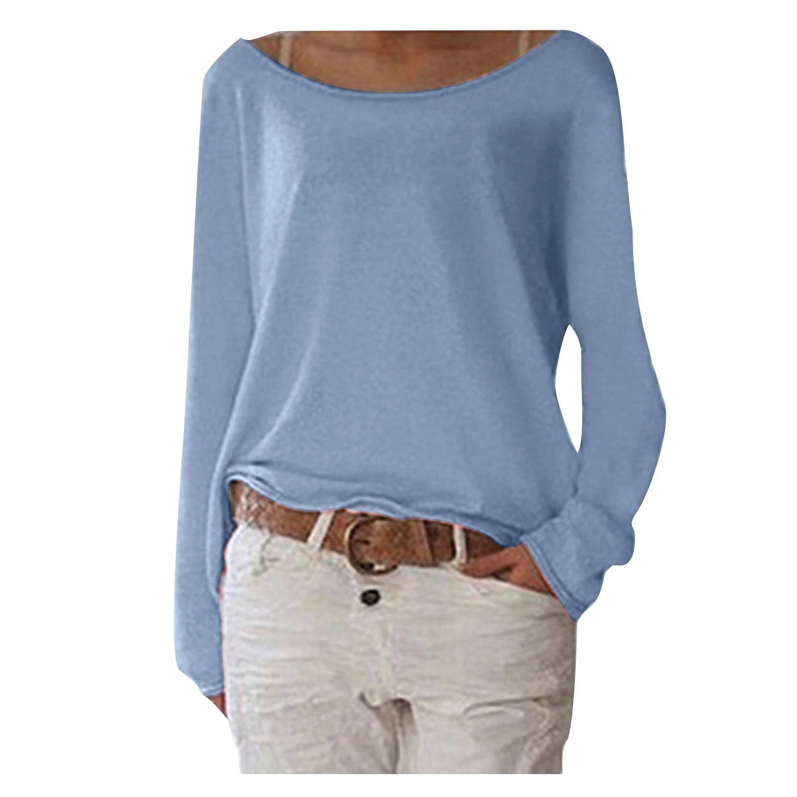 Damen Lockerer Pullover Langärmliges Oberteil