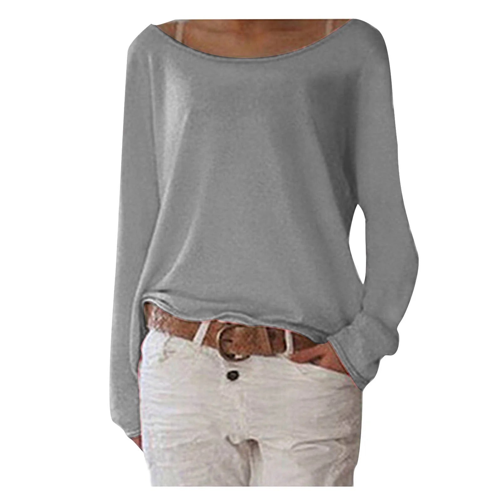 Damen Lockerer Pullover Langärmliges Oberteil