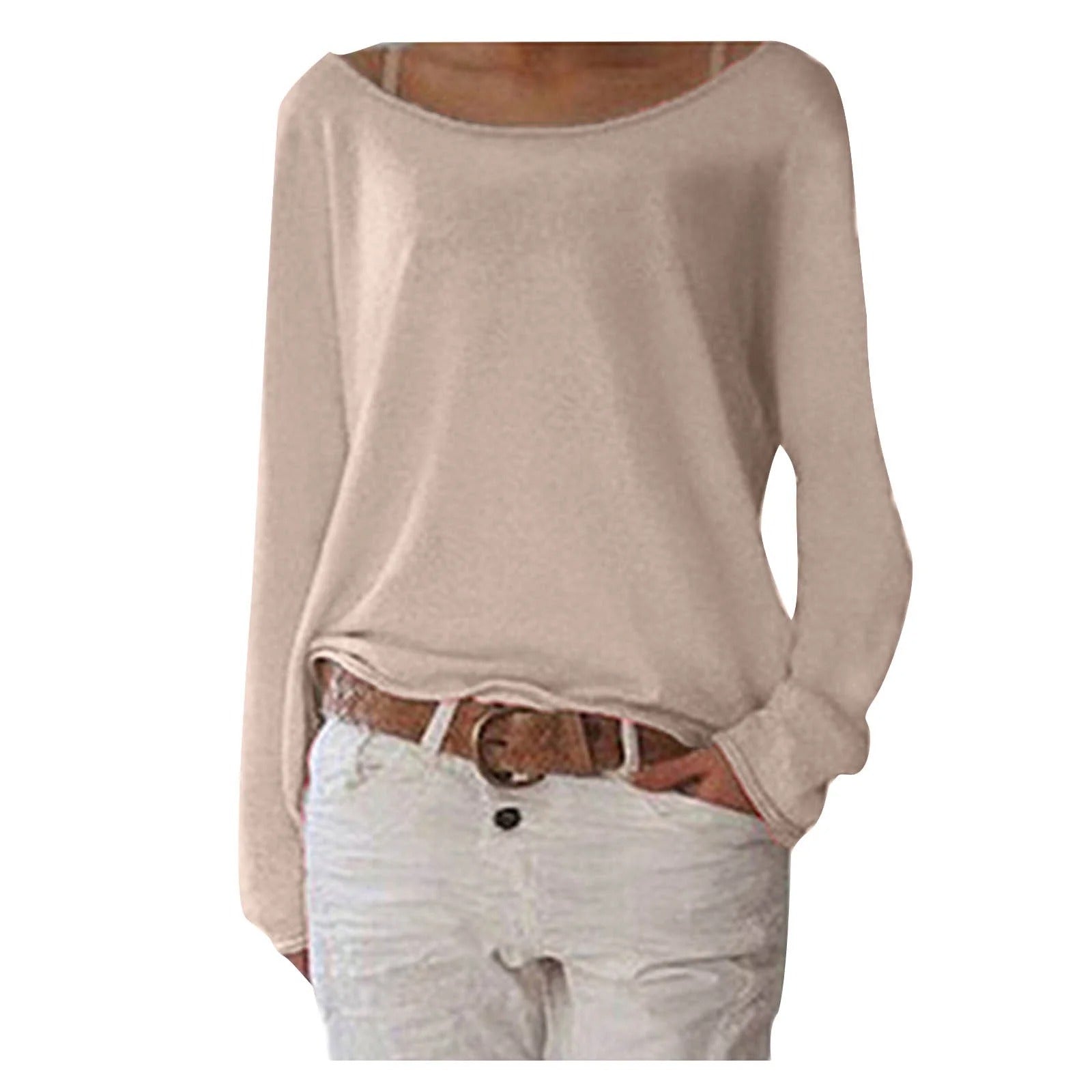 Damen Lockerer Pullover Langärmliges Oberteil