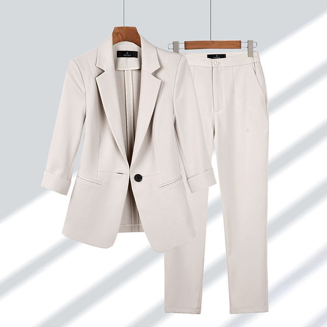 Damen Langarm Anzug mit Blazer und Hose