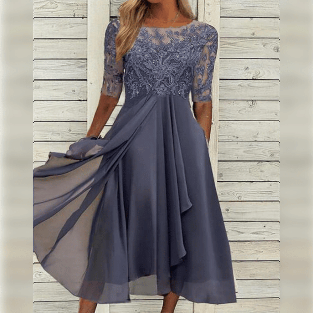 Damen Midi Kleid mit Vielseitigem Design für Verschiedene Anlässe 3