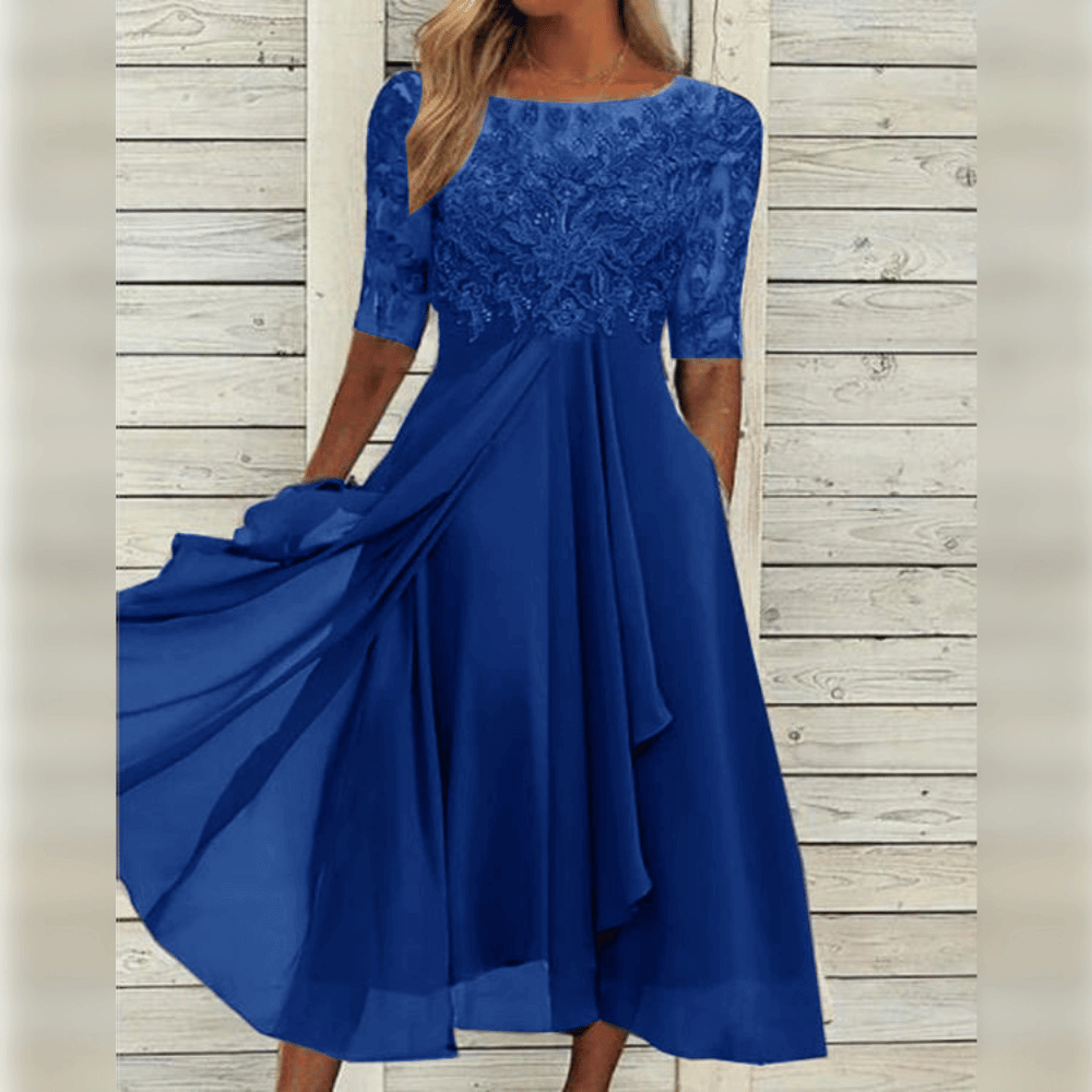 Damen Midi Kleid mit Vielseitigem Design für Verschiedene Anlässe 5