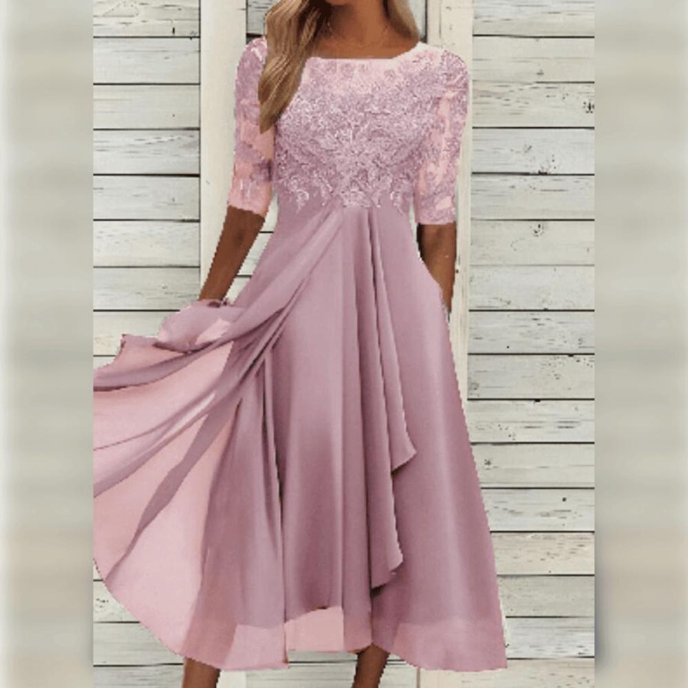 Damen Midi Kleid mit Vielseitigem Design für Verschiedene Anlässe 6