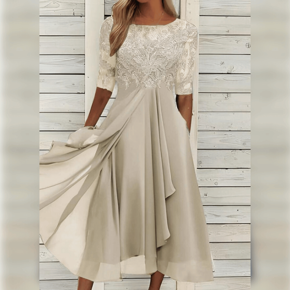 Damen Midi Kleid mit Vielseitigem Design für Verschiedene Anlässe 7