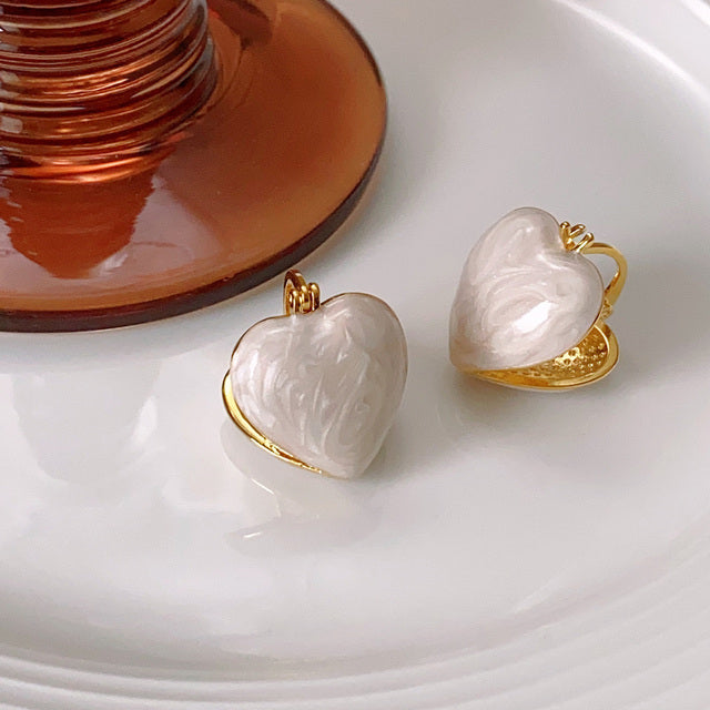 Damen Ohrstecker mit Herz-Design 3