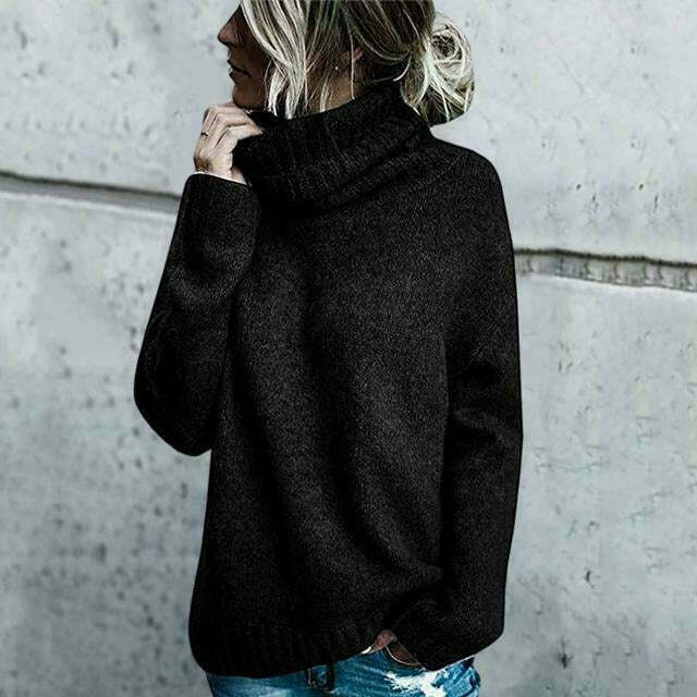 Damen Übergröße Rollkragenpullover 6