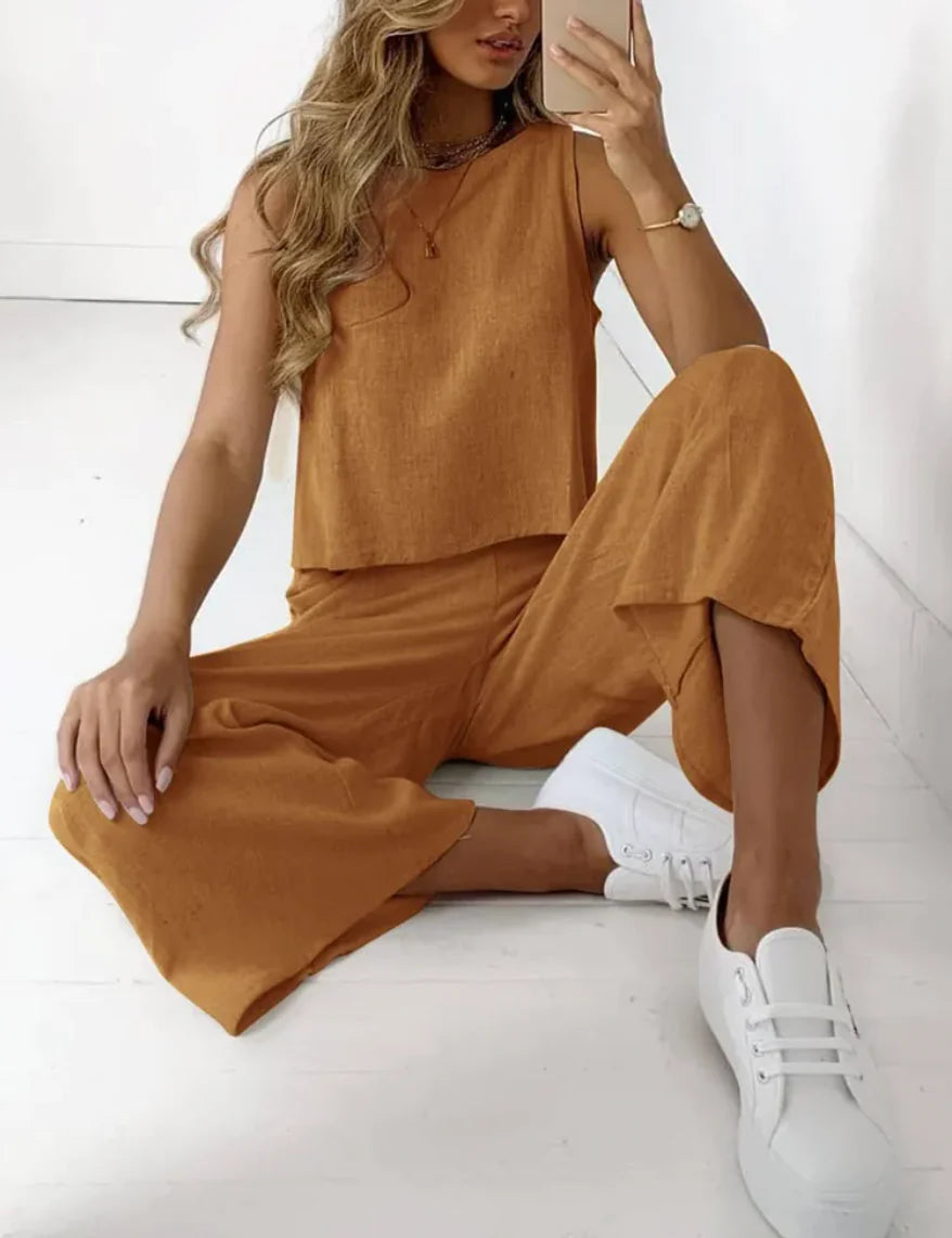 Damen Wäscheset | Ärmelloses Top & Passende Hose