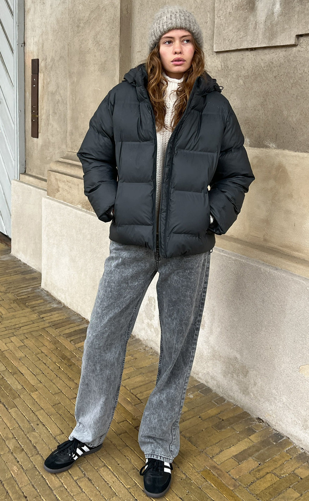 Damen Winter-Pufferjacke mit Kapuze