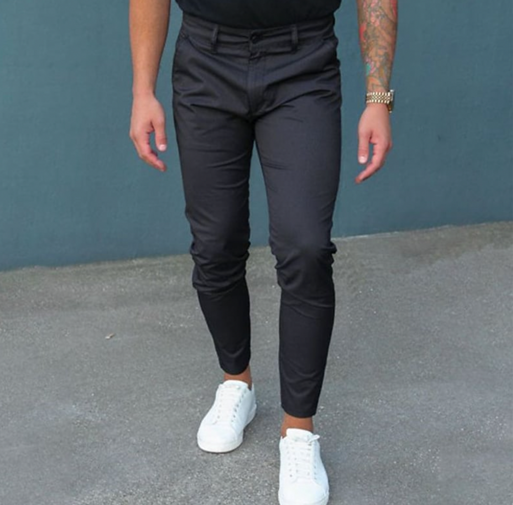 Herren Slim-Fit Hose, Einfarbig