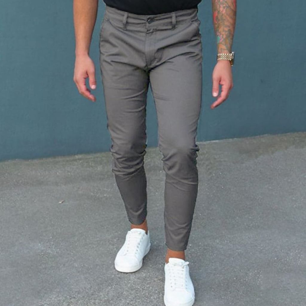 Herren Slim-Fit Hose, Einfarbig