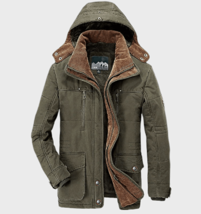 Herren Winterjacke mit Kapuze | Mit Reißverschluss