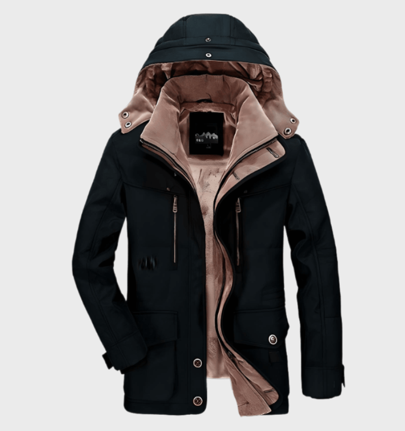 Herren Winterjacke mit Kapuze | Mit Reißverschluss
