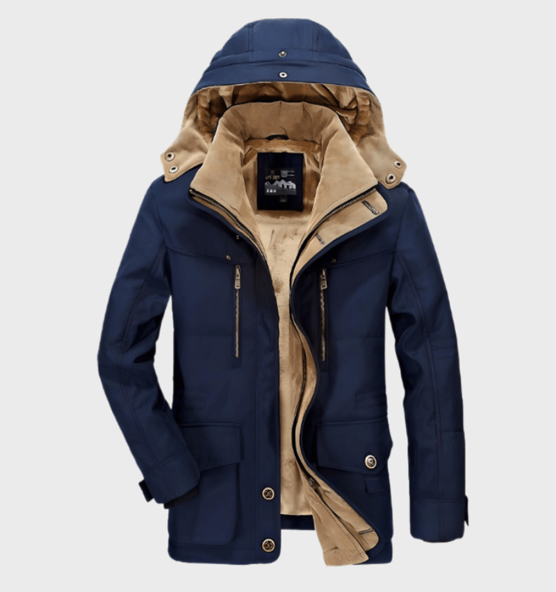 Herren Winterjacke mit Kapuze | Mit Reißverschluss