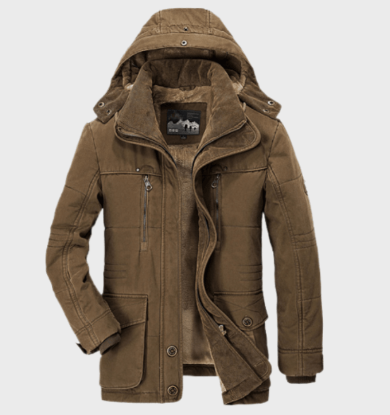 Herren Winterjacke mit Kapuze | Mit Reißverschluss