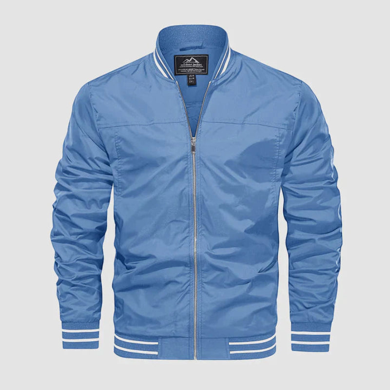 Herren Jacke mit Reißverschluss und Niedrigem Kragen