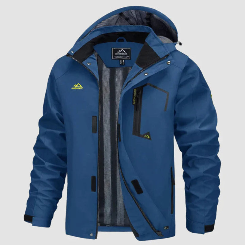 Herren Jacke mit Kapuze und Reißverschluss