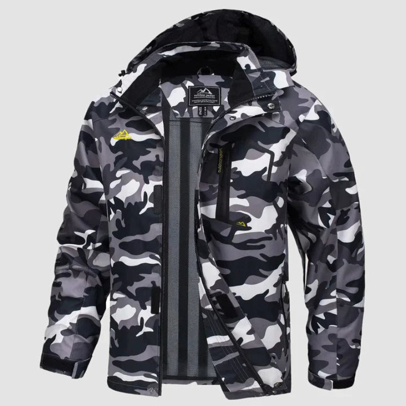 Herren Jacke mit Kapuze und Reißverschluss